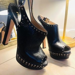 Prada platform heel sandals authentic